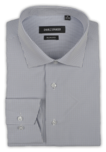 Фото Рубашка белая Charlz Spanser артикул: 8891 Приталені