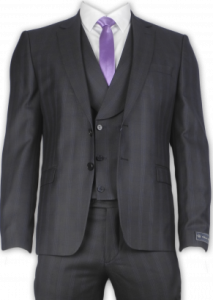 Фото товара Костюм тройка серо-синий OLIVER MANCINI, артикул: 8021 костюм 3 зріст ( 164-178 )