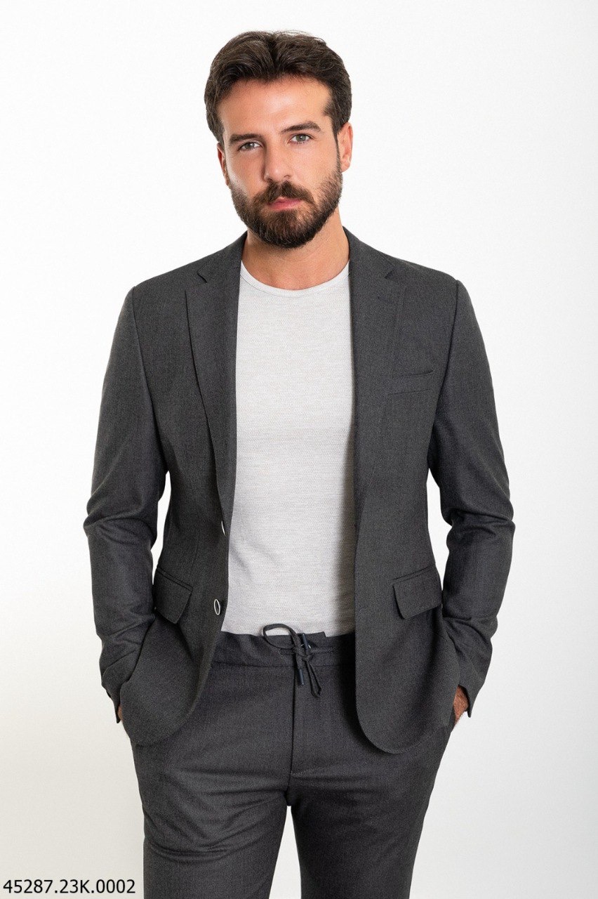 Костюм двійка темно-сірий кежуал MCR