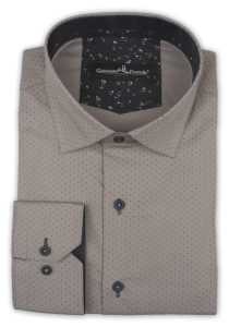 Фото товара Рубашка бежевая  Giovanni Frateli, артикул: 2902-1 Приталені