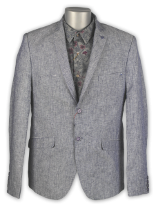 Фото товара Пиджак синий льняной MAIKLEN, артикул: 072063 Піджаки