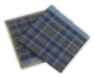 Фото товара Платок носовой синий цветная клетка YOUNGCLUB, артикул: 16009 Хустинки