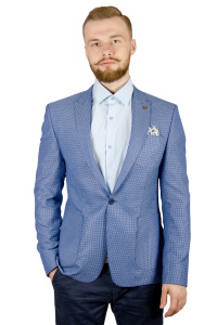 Фото товара Пиджак голубой текстурная ткань  ZOLOZZO, артикул: 289-1 Піджаки