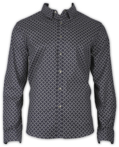 Фото товара Рубашка чёрная Giovanni Fratelli, артикул: 248210-1 Приталені