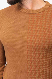 Фото Светр коричневий  в візерунок  MCR 11377-3 артикул: 11377-3 Светри , Кофти поло