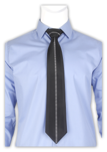 Фото Гастук чёрный с белой полоской DIWEILU артикул: 48145 Краватки