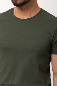 Фото товара Футболка темно-зелена однотонна MCR 36690-70, артикул: 36690-70 Футболки та поло