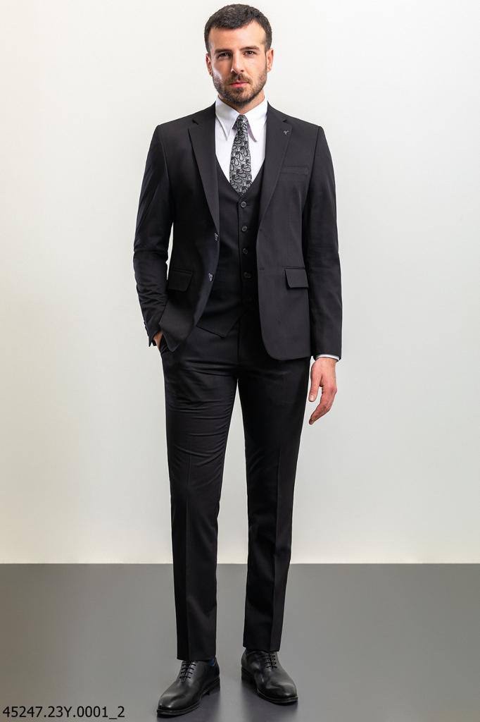 Костюм чорний трійка MCR 4527-1