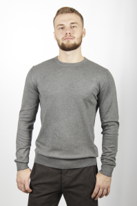 Фото Свитер серый однотонный SORBINO артикул: 7181 Светри , Кофти поло