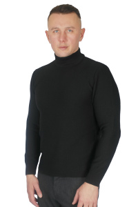 Фото товара Светр гольф чорний текстурний MCR, артикул: 11335-4 Светри , Кофти поло
