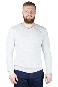 Фото товара Свитер светло-серый косичка SIGNORE, артикул: 29201-1 Светри , Кофти поло