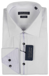 Фото товара Рубашка белая Charlz Spanser, артикул: 249036 Приталені
