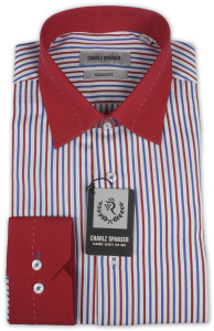 Фото товара Рубашка белая Charlz Spanser, артикул: 249007 Приталені