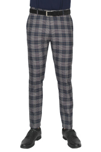 Фото товара Брюки сині в крупну клітинку MCR, артикул: 38774-74 Брюки