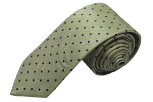 Фото товара Галстук мятный в точку LU CENZZO, артикул: 131588 Краватки