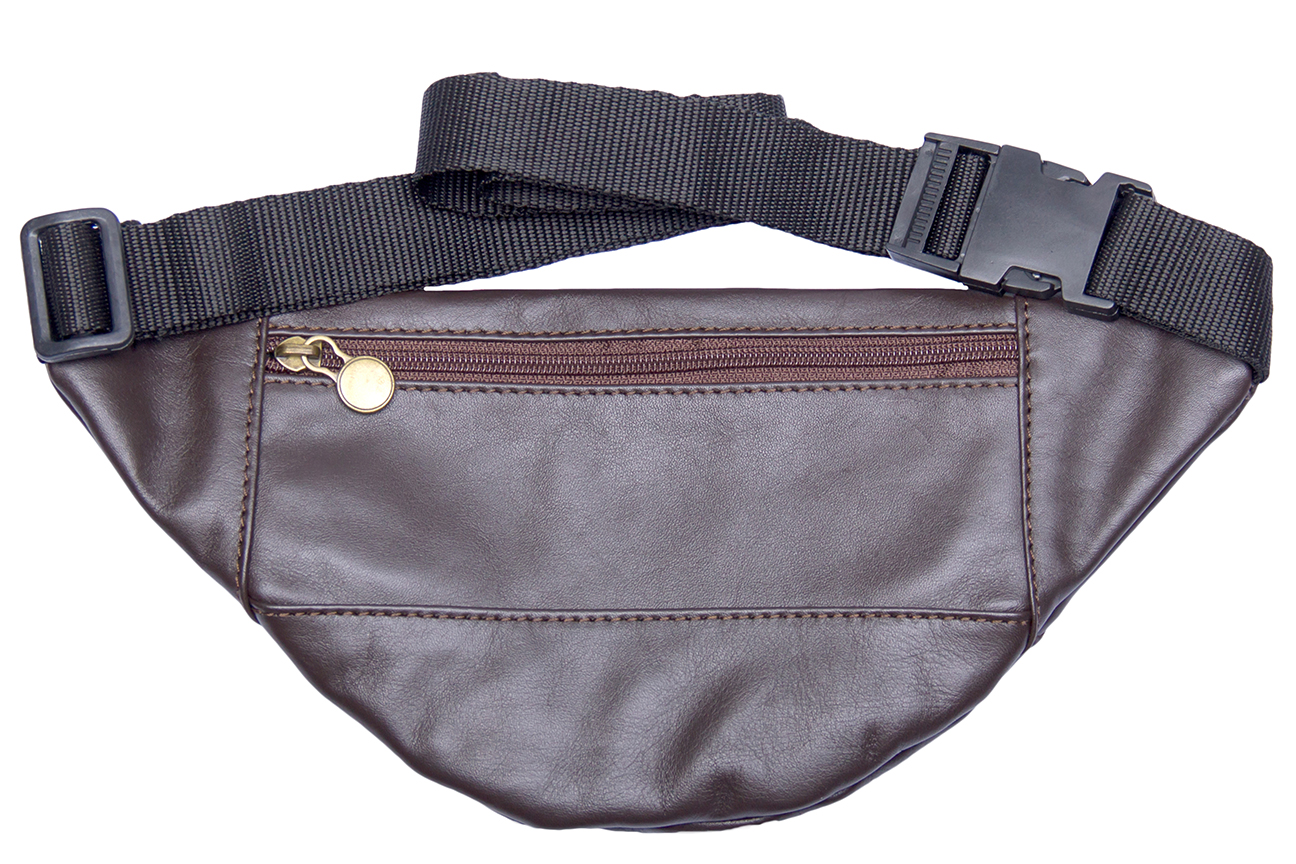 Сумка коричневая на пояс LEATHER COUNTRY