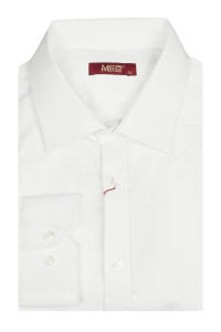 Фото Сорочка біла однотонна  MCR артикул: 37455 Приталені