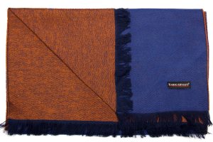 Фото товара Шарф синий - горчичный FABIO DIVAYO, артикул: 52146 Шарфи