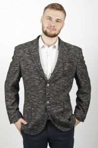 Фото товара Пиджак чёрный меланж ALTA TENSIONE, артикул: 1513 Піджаки