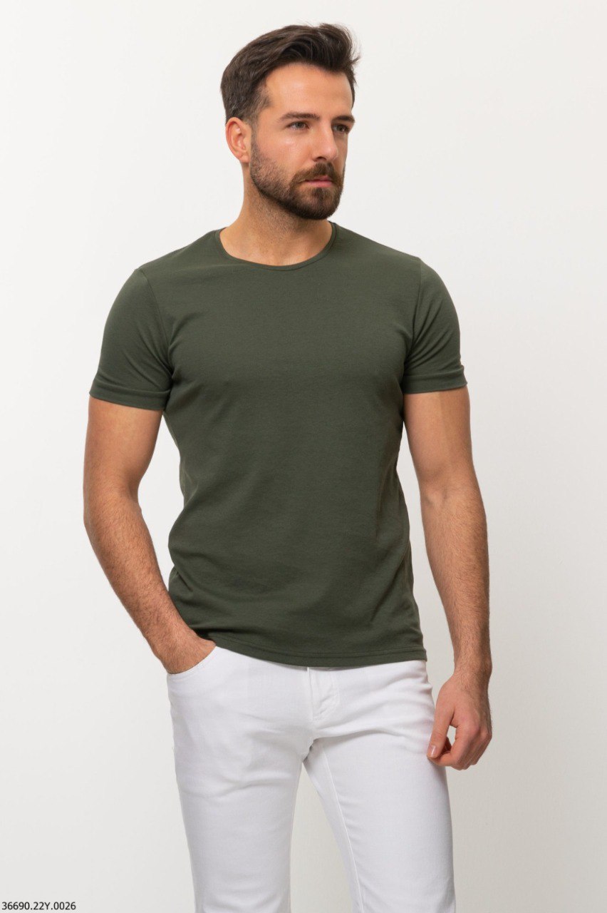 Футболка темно-зелена однотонна MCR