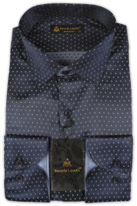 Фото товара Рубашка синяя Roberto Lazzotti, артикул: 242051 Приталені