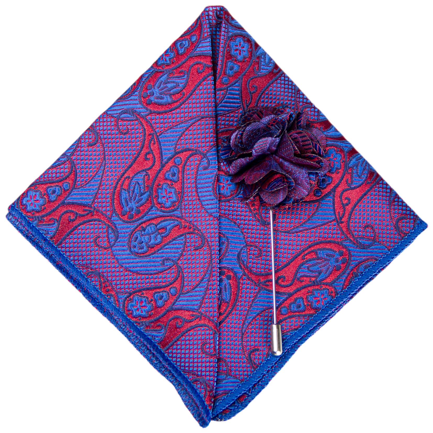 Галстук с платочком и заколкой LU CENZZO