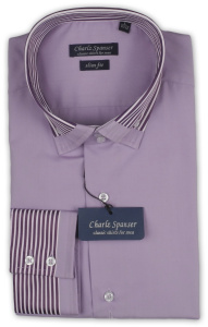 Фото товара Рубашка сиреневая Charlz Spanser, артикул: 249073 Приталені