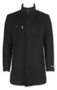 Фото Пальто чёрное воротник стойка  MAIKLEN артикул: 015011 Пальто