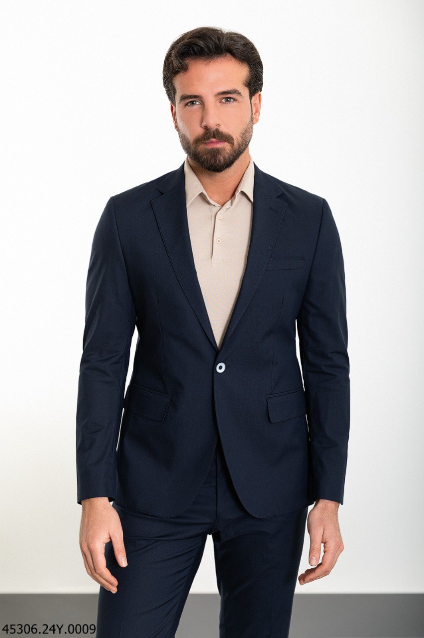 Костюм двійка синій однотонний MCR