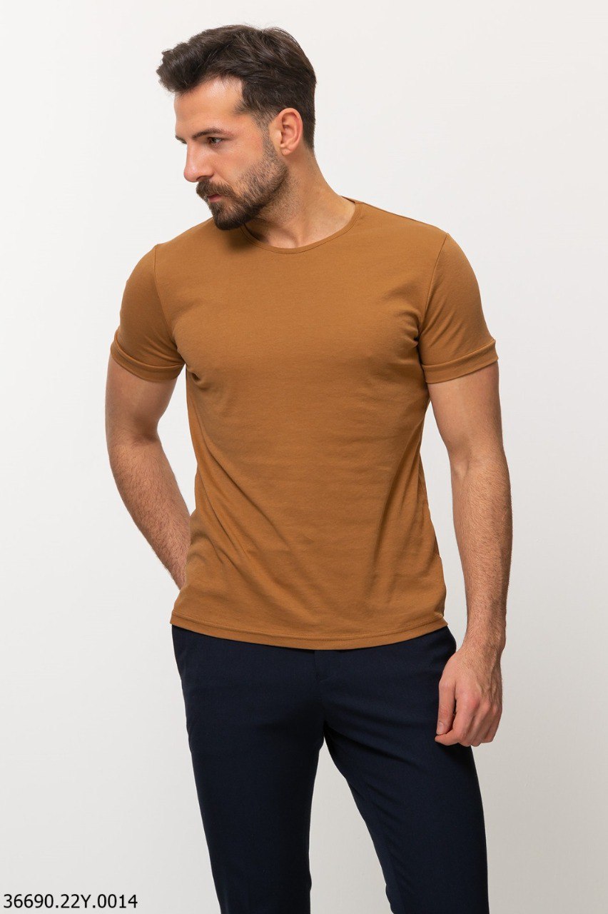 Футболка ярко-коричнева однотонна MCR 36690-50