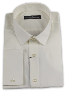 Фото товара Рубашка "айвори" однотонная под запонки Giovanni Fratelli, артикул: 0408-6 Під запонки