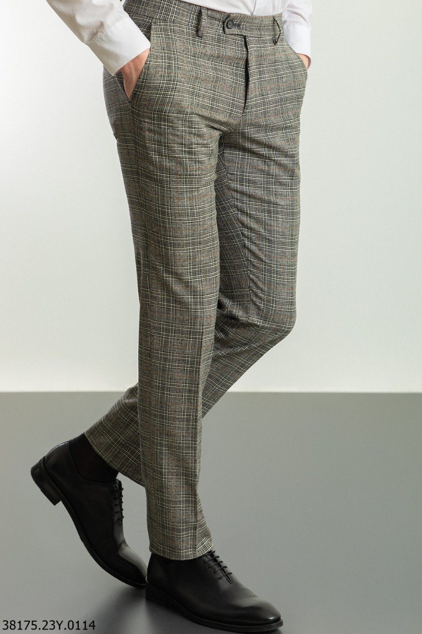 Брюки темно-сірі в клітинку MCR 38175-10