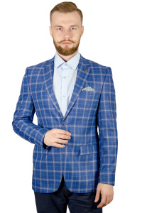 Фото Пиджак голубой в крупную клетку LANDOR артикул: 498 Піджаки