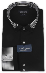 Фото товара Рубашка чёрная Charlz Spanser, артикул: 249075 Приталені
