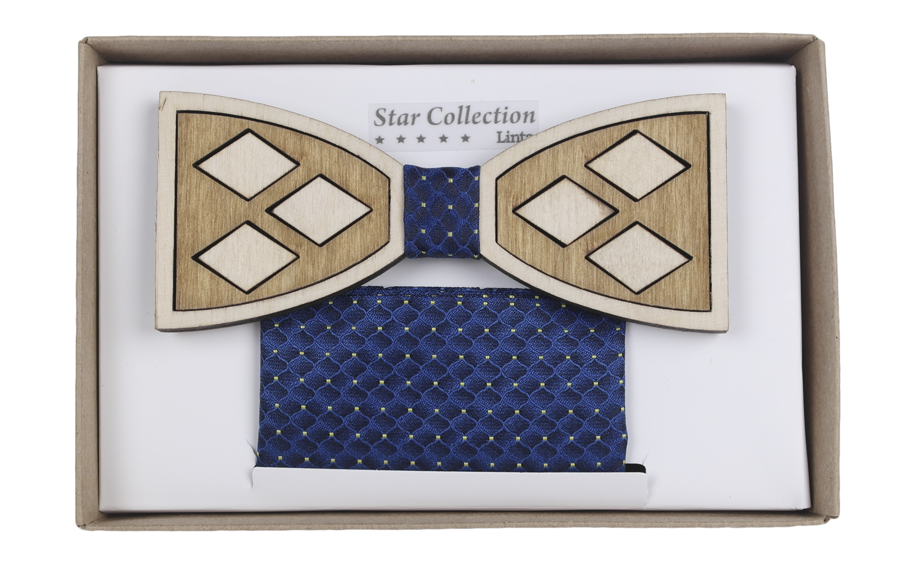 Бабочка в ассортименте деревянная в коробке