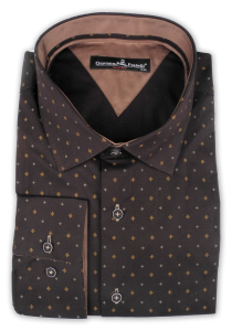 Фото товара Рубашка коричневая Giovanni Fratelli, артикул: 2904 Приталені