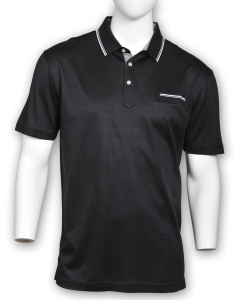 Фото товара Футболка-поло чёрная MINGNENYIGE, артикул: 286845 Футболки та поло