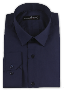 Фото товара Рубашка тёмно-синяя Giovanni Frateli, артикул: 0408-2 Приталені