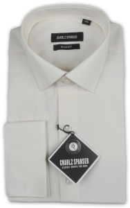 Фото товара Рубашка светло-бежевая Charlz Spanser, артикул: 2404 Під запонки