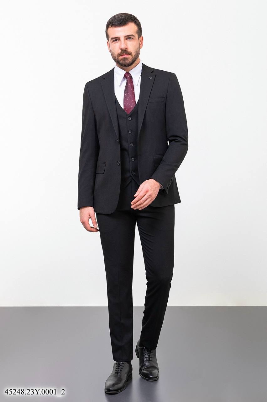 Костюм  трійка чорний однотонний MCR 45248-2