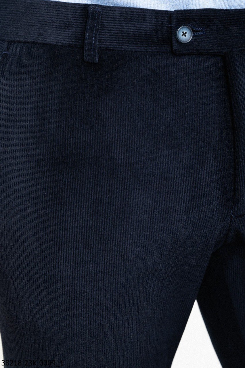 Брюки вельветові темно-сині  MCR