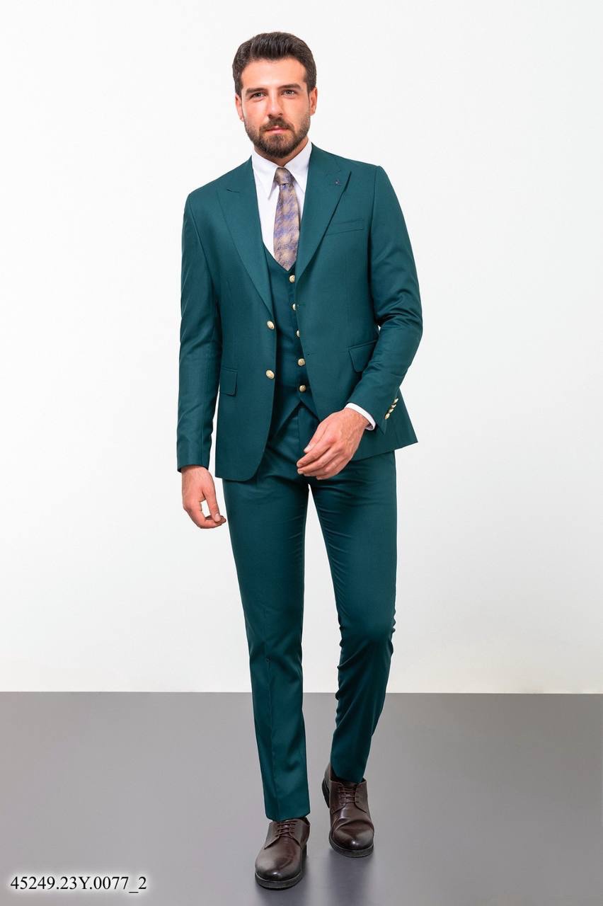 Костюм трійка темно-зелений MCR 45249