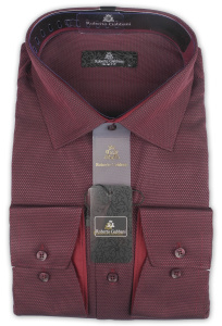 Фото товара Рубашка бордовая Roberto Gabbani, артикул: 247054-1 Приталені