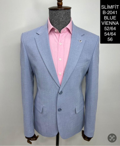 Фото товара Піджак блакитний текстурна тканина TONY CASSANO, артикул: 331559 Піджаки