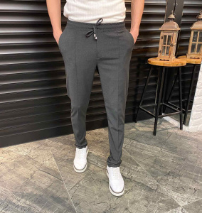 Фото Брюки темно-сірі на завязках TAWIL артикул: 4226 Брюки