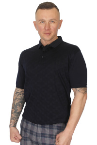 Фото Футболка-поло темно-синя текстурна WHITE HOUSE артикул: 211645-22 Футболки та поло