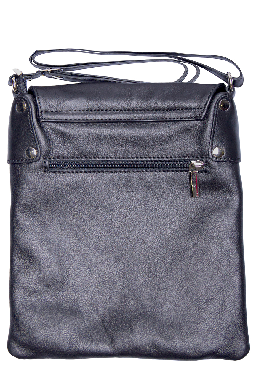 Сумка чёрная  через плечо LEATHER COUNTRY