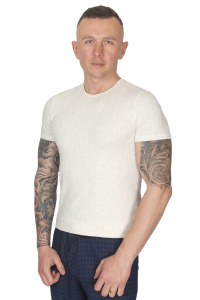 Фото товара Футболка  бежева текстурна MCR, артикул: 36624 Футболки та поло