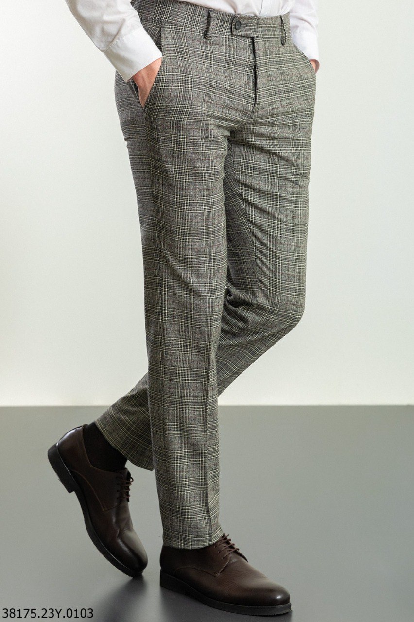 Брюки темно-сірі в клітинку MCR