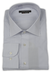 Фото товара Рубашка белая в голубую полоску Romano Botta, артикул: 2431045 Класичні 
